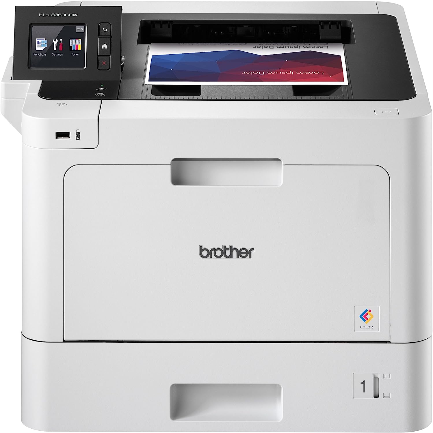 Brother Business Color Laser Printer, HL-L8360CDW, Wireless Networking, Automatic Duplex Printing, Mobile Printing, Cloud printing,  Dash Replenishment Ready,White - Image 1